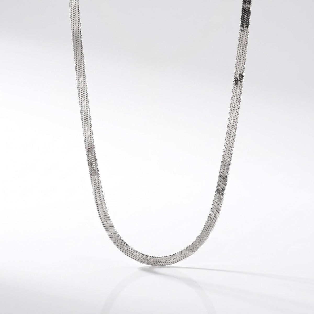 Herringbone Necklace Gift | Reversible Gold Silver Snake Chain | Adjustable Layering Necklace | Minimalist Everyday Jewelry