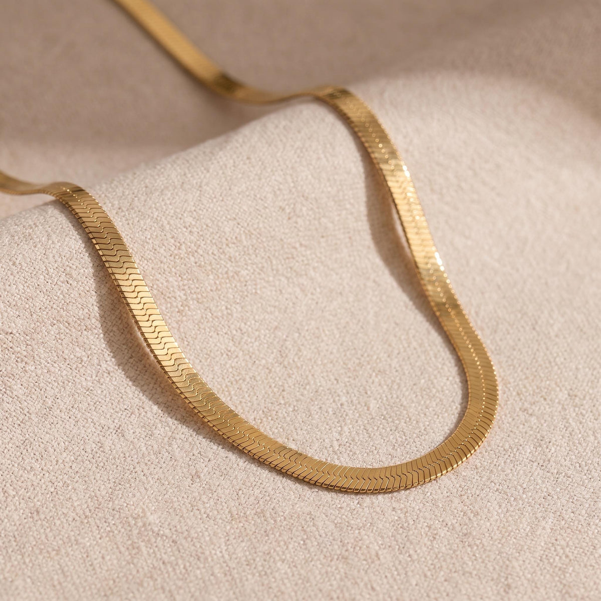 Herringbone Necklace Gift | Reversible Gold Silver Snake Chain | Adjustable Layering Necklace | Minimalist Everyday Jewelry