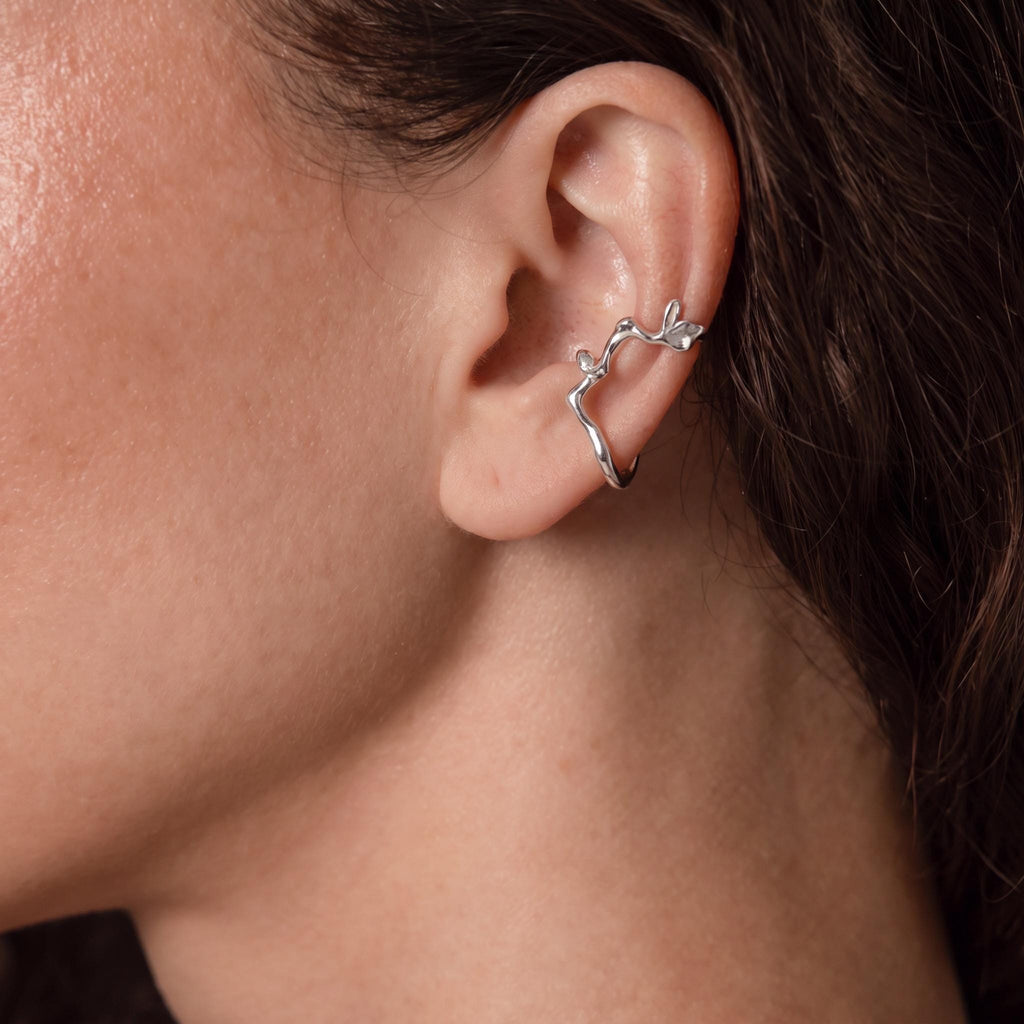 Gold Branch Ear Cuff No Piercing | Twig Ear Climber Earring | 18K Gold Vermeil | Nature Inspired Jewelry | Gift for Her