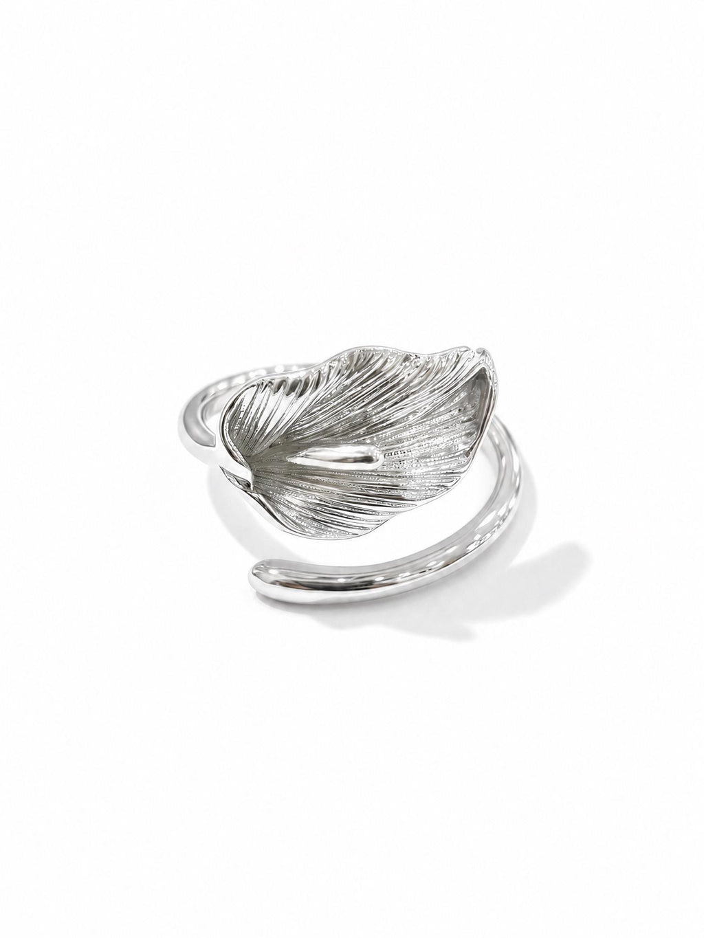 Lily Ring Gift | Adjustable Open Ring | 18K Gold Vermeil or 925 Silver | Nature Inspired Everyday Jewelry