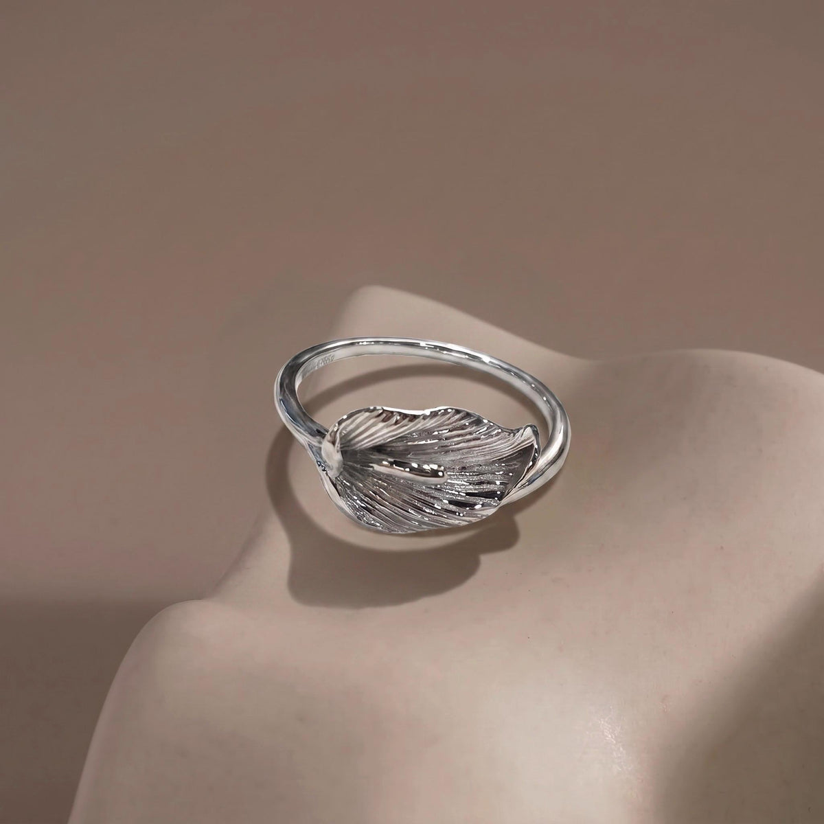 Lily Ring Gift | Adjustable Open Ring | 18K Gold Vermeil or 925 Silver | Nature Inspired Everyday Jewelry