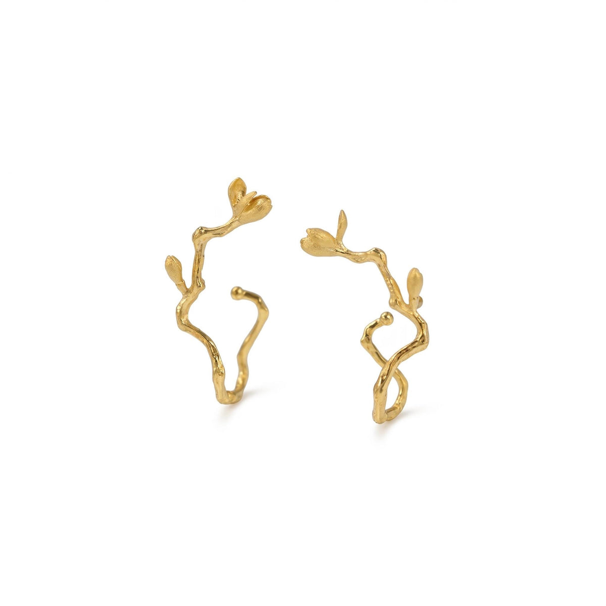 Gold Branch Ear Cuff No Piercing | Twig Ear Climber Earring | 18K Gold Vermeil | Nature Inspired Jewelry | Gift for Her