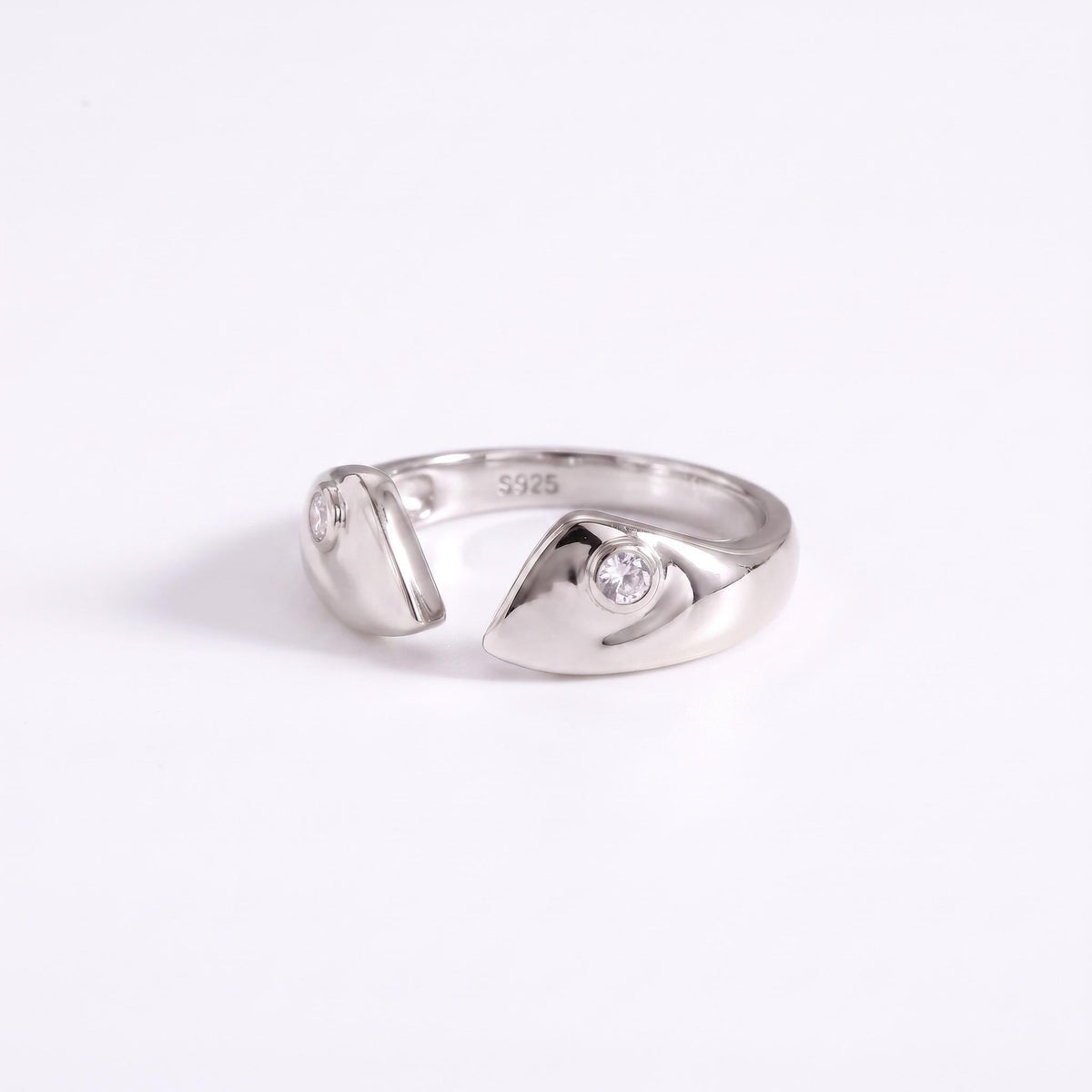 Moissanite Teardrop Ring Gift | Chasing Moon Statement Ring | 14K Gold or White Gold | Gift for Her
