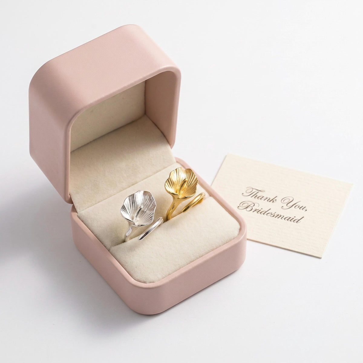 Lily Ring Gift | Adjustable Open Ring | 18K Gold Vermeil or 925 Silver | Nature Inspired Everyday Jewelry