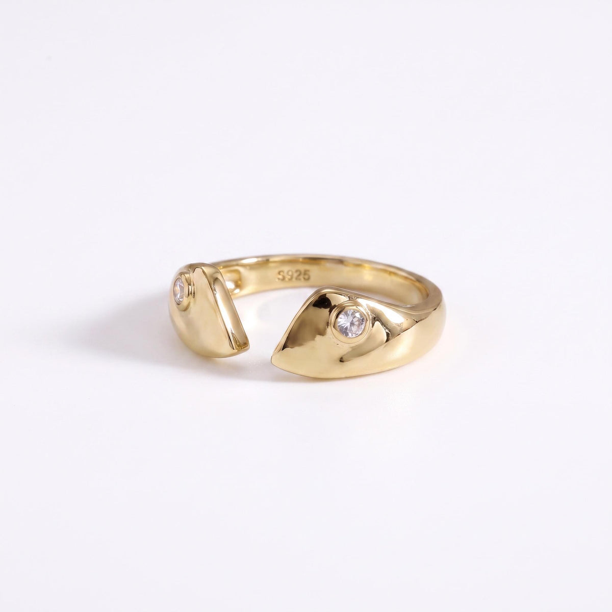 Moissanite Teardrop Ring Gift | Chasing Moon Statement Ring | 14K Gold or White Gold | Gift for Her