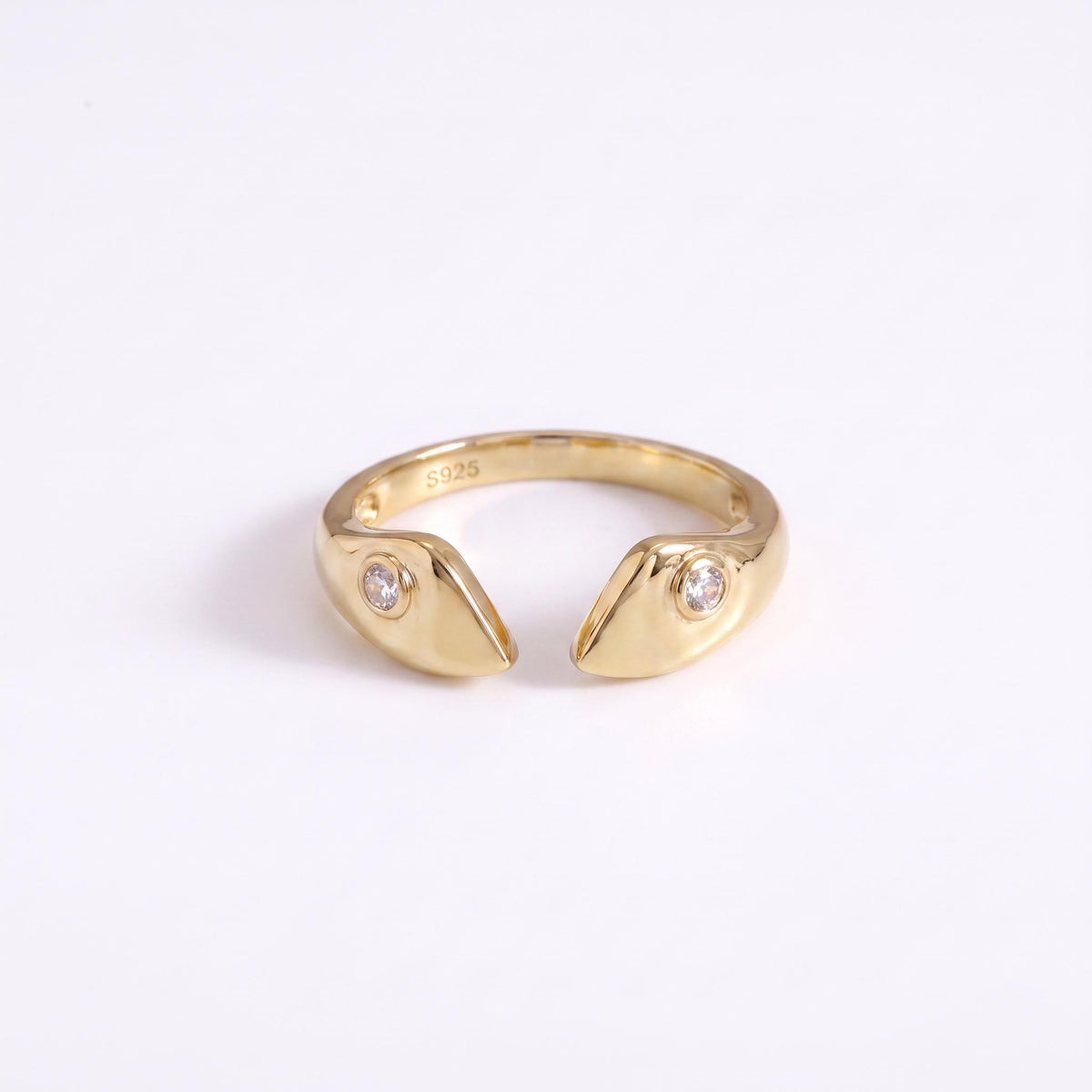 Moissanite Teardrop Ring Gift | Chasing Moon Statement Ring | 14K Gold or White Gold | Gift for Her