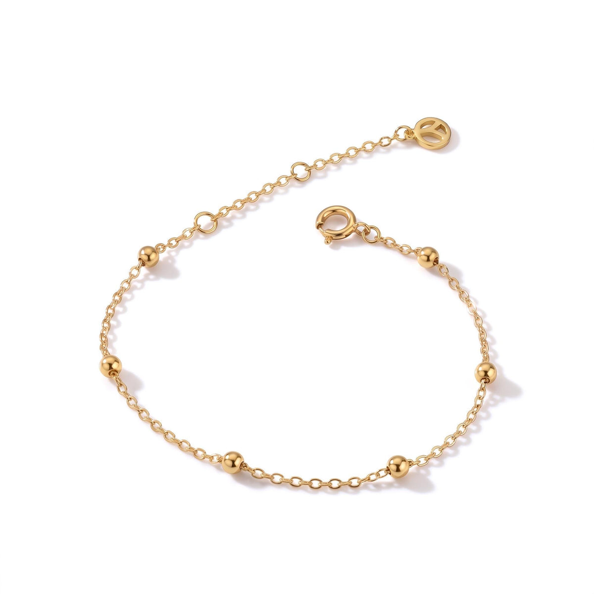 Satellite Chain Bracelet, 18K Gold Vermeil or 925 Sterling Silver, Dainty Ball Chain Design, Minimalist Everyday Jewelry, Gift for Her